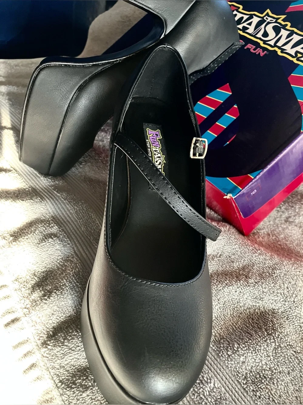 Funtasma Matte Black Platform Mary Jane Heels Halloween Cosplay